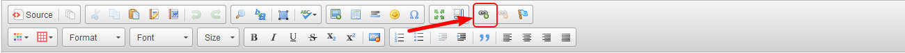 CK Editor Toolbar `Insert Link` Icon